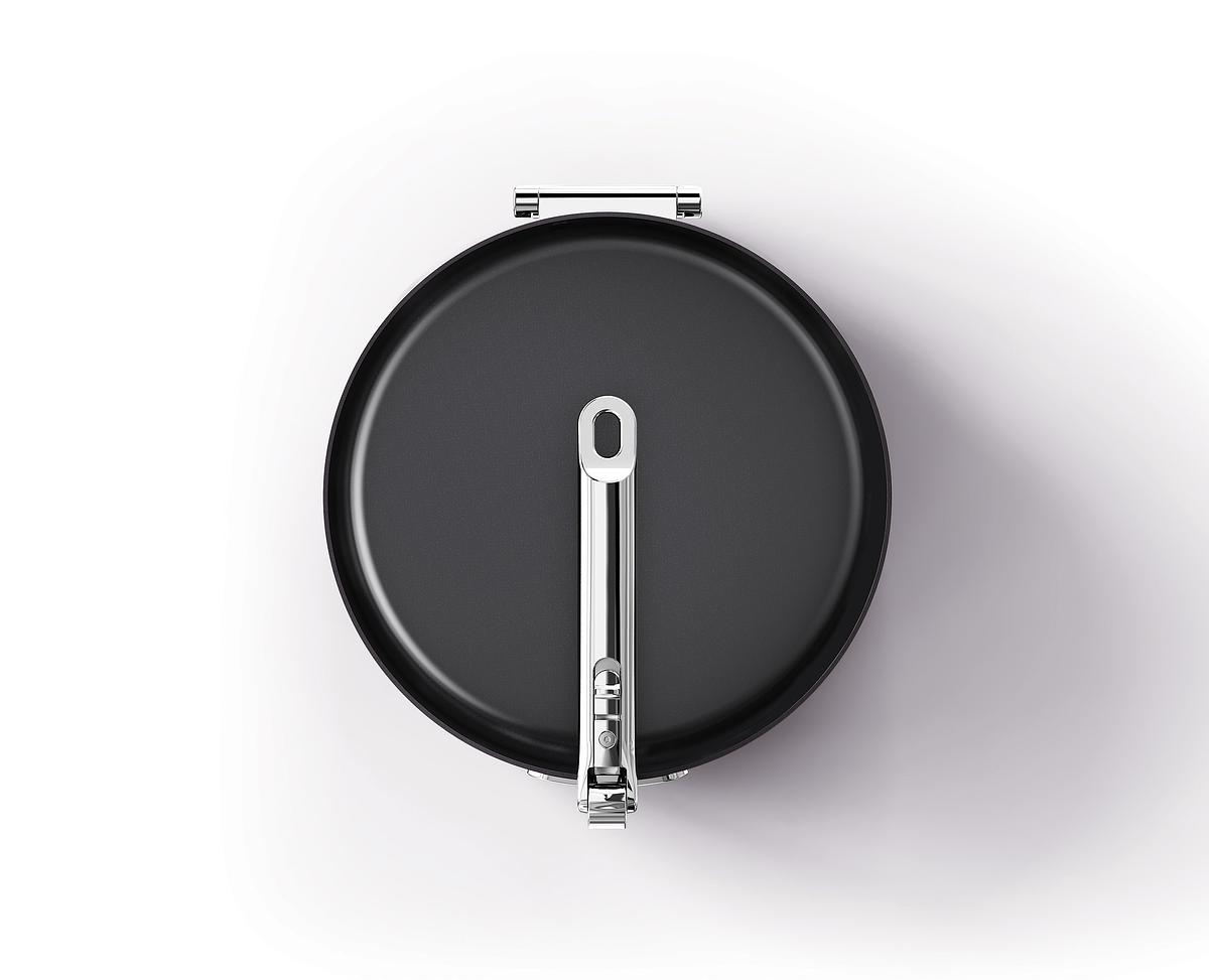 Pánev Space Steel Non-Stick 1000057, 28cm, nerez/nepřilnavá keramika, skládací madlo