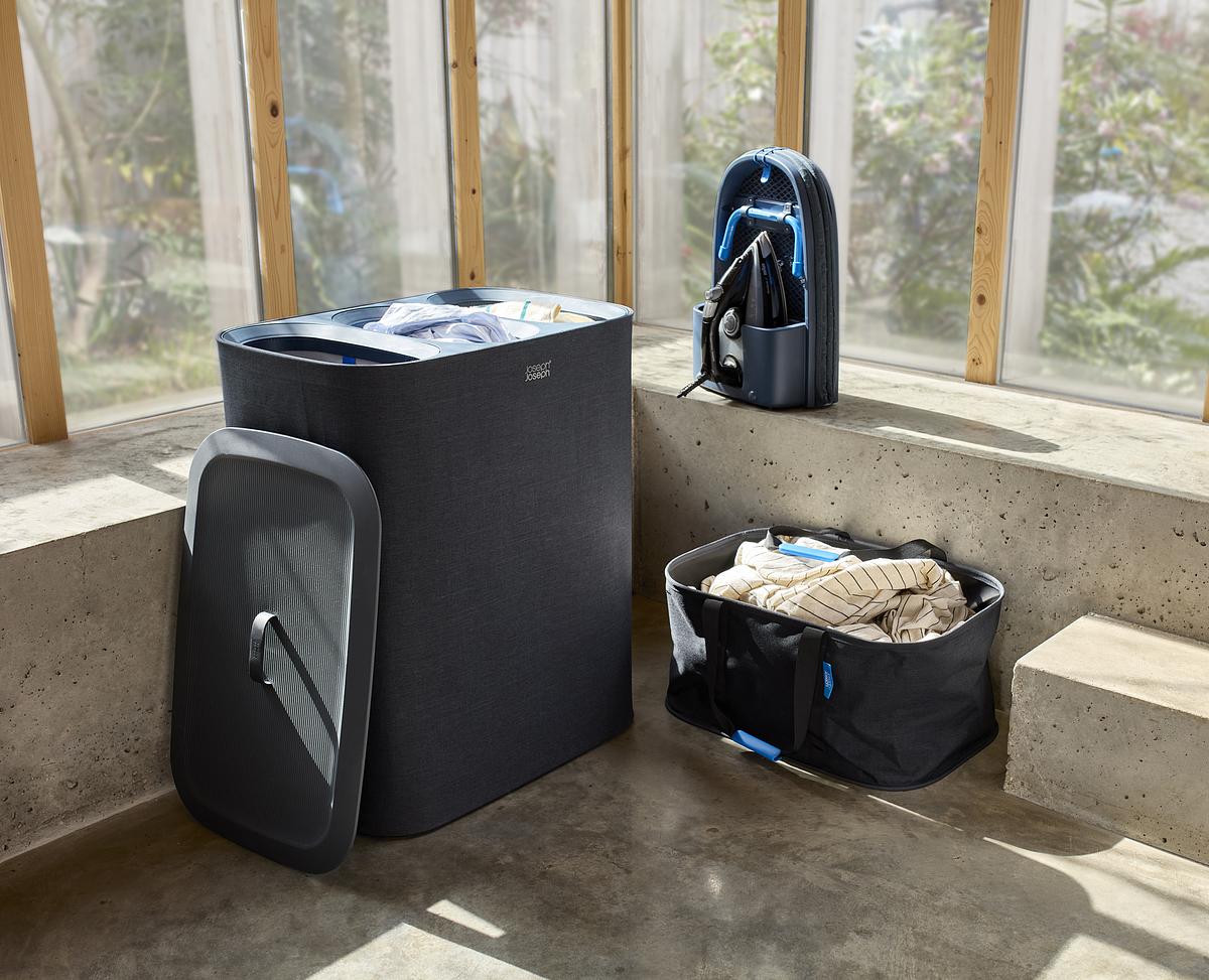 Skládací koš na prádlo Hold-All 5000014, Carbon Black, 35l