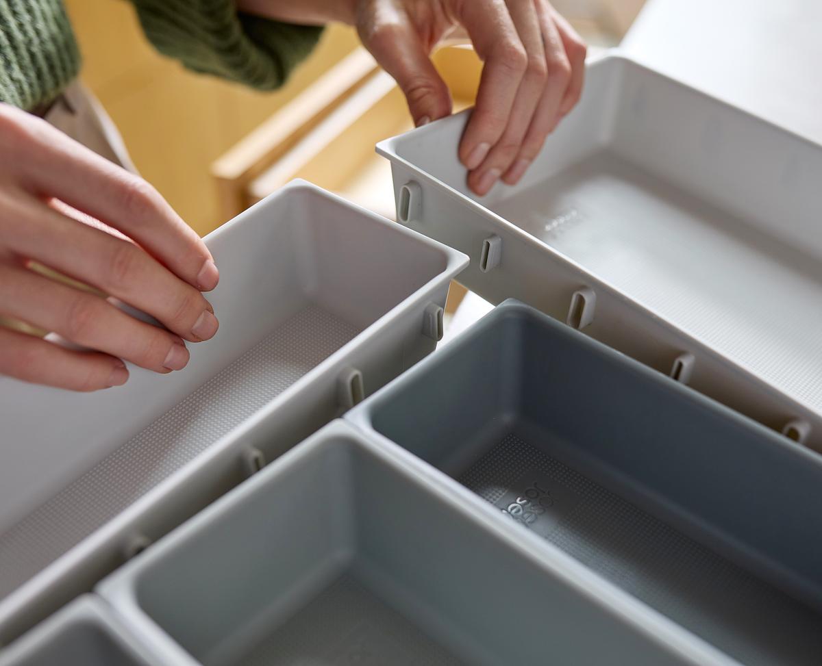 Variabilní organizér do zásuvky Blox 10 8500018, Stone