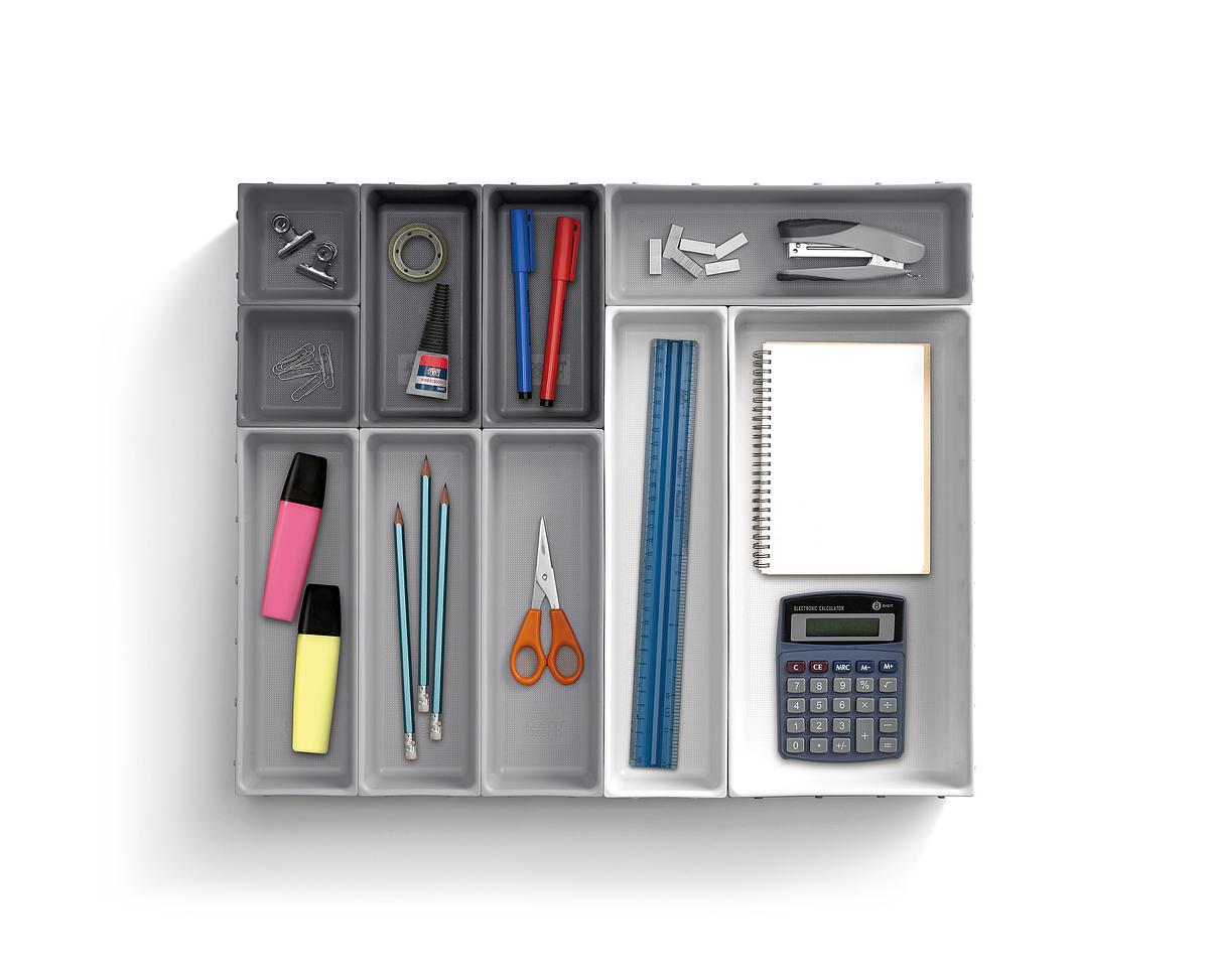 Variabilní organizér do zásuvky Blox 10 8500018, Stone