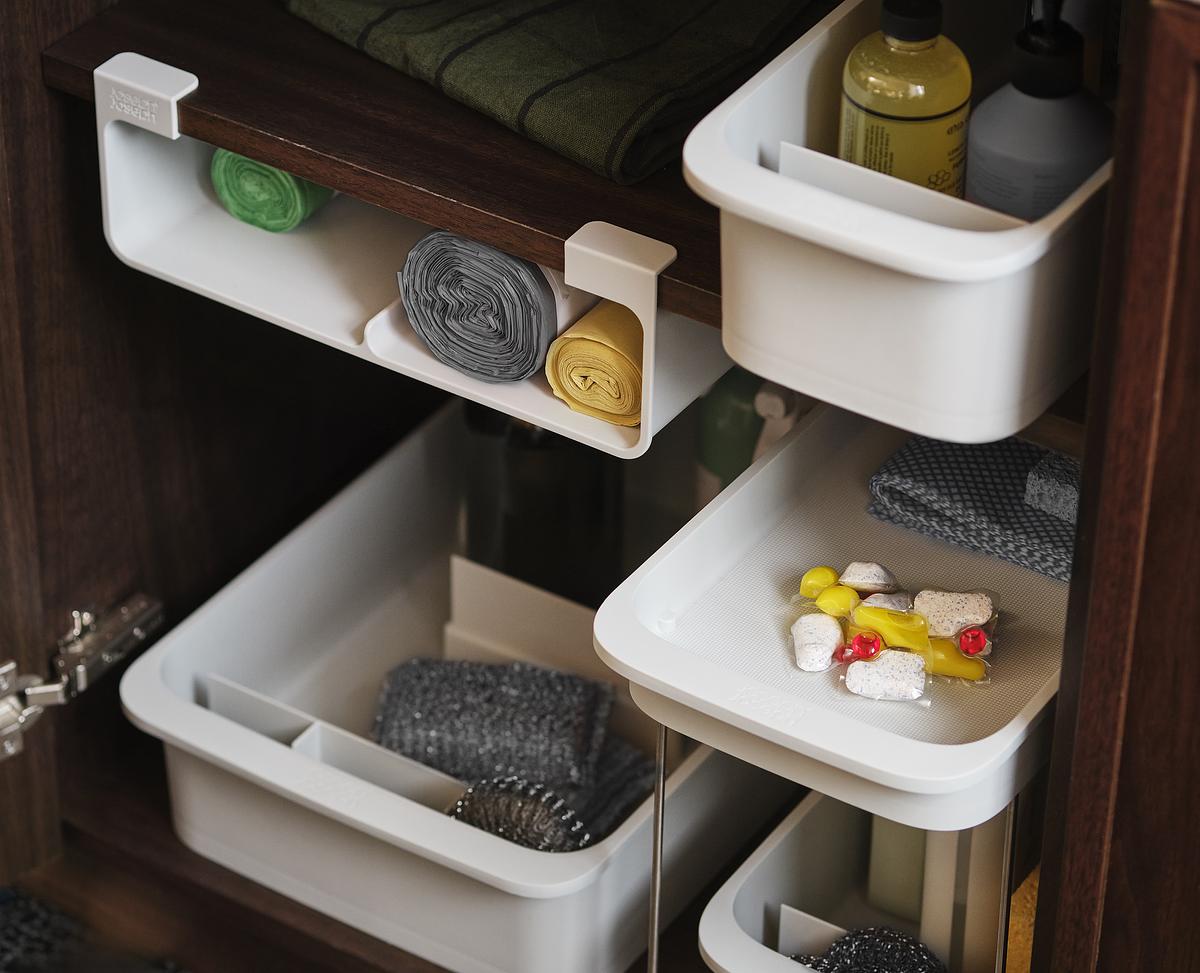 Velký organizér na fólie a sáčky CuboardStore 8500025, Stone