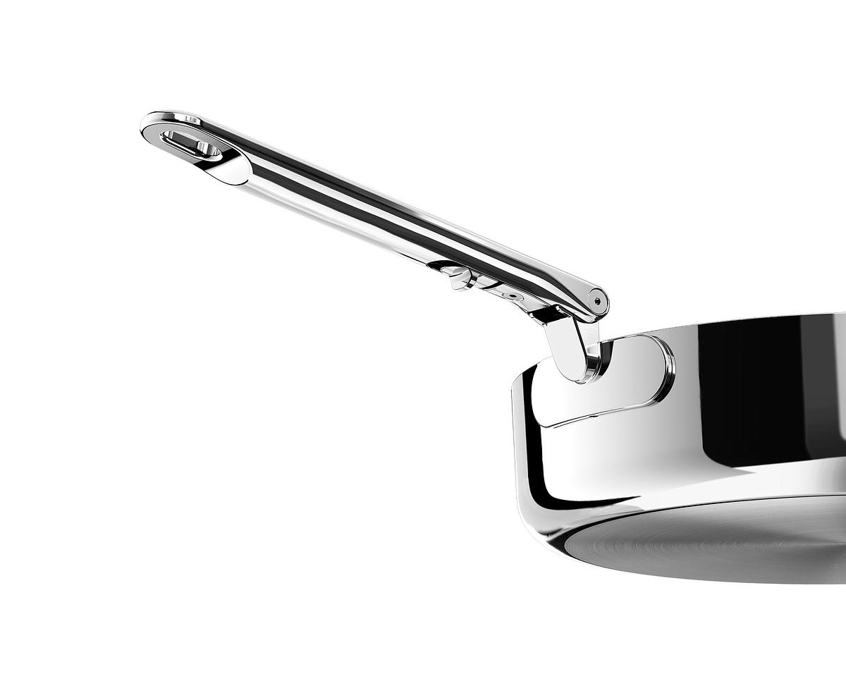 Pánev s pokličkou JOSEPH JOSEPH Space Steel 1000028, 28cm, nerez, skládací madla