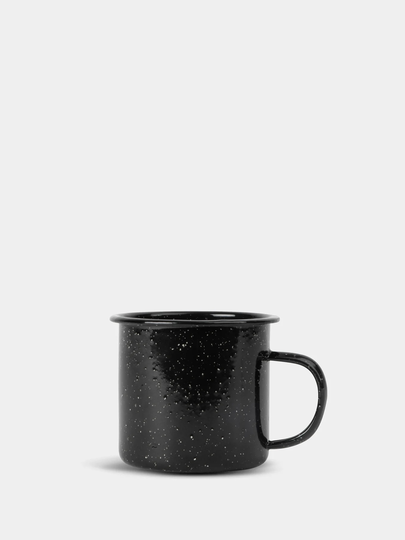 Piknikový hrnek Doris 5018412, 380ml, smalt, černý