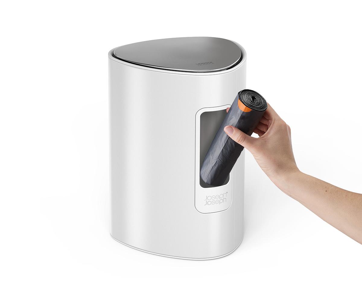 Pedálový odpadkový koš EasyStore Luxe 7000002, 5L, lesklý bílý