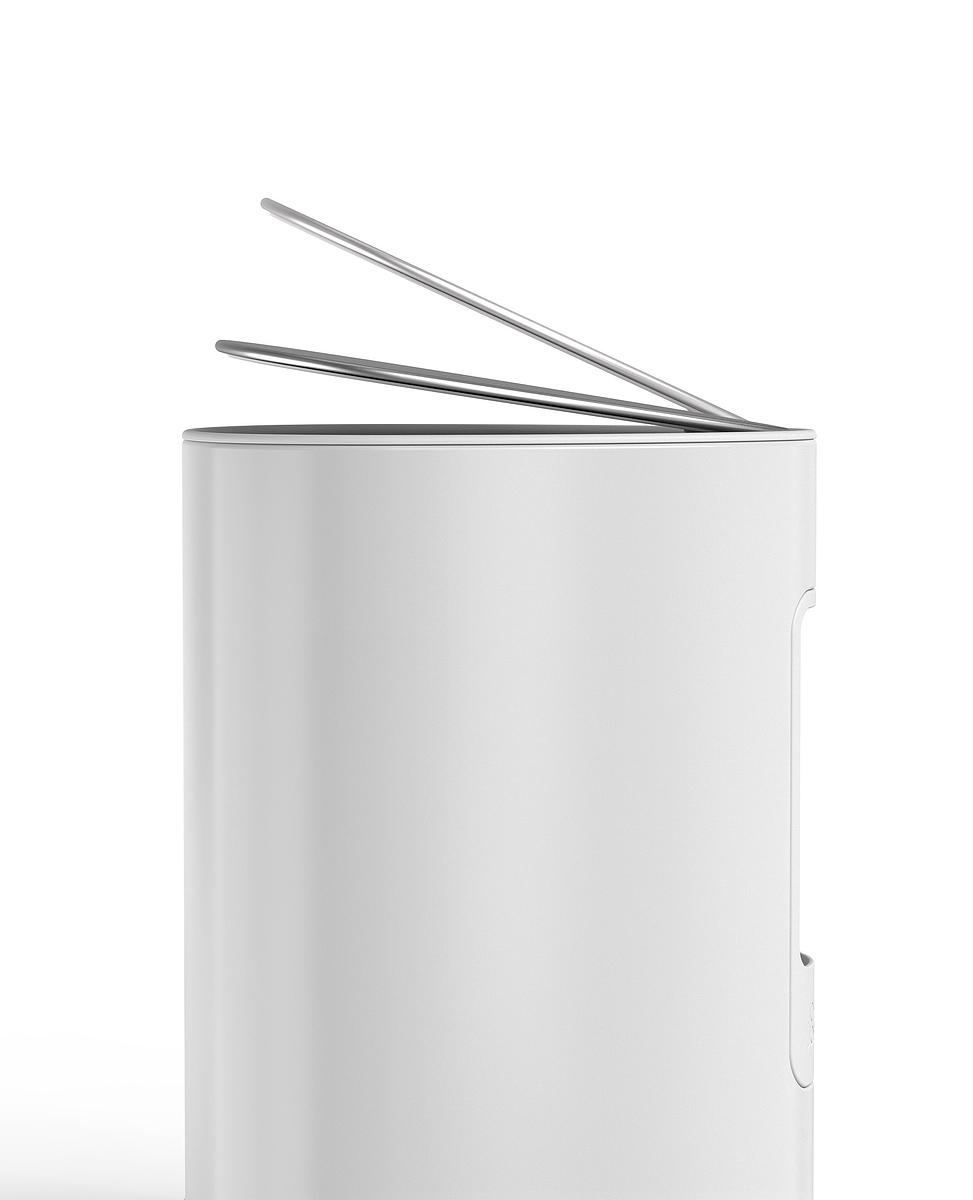 Pedálový odpadkový koš EasyStore Luxe 7000002, 5L, lesklý bílý