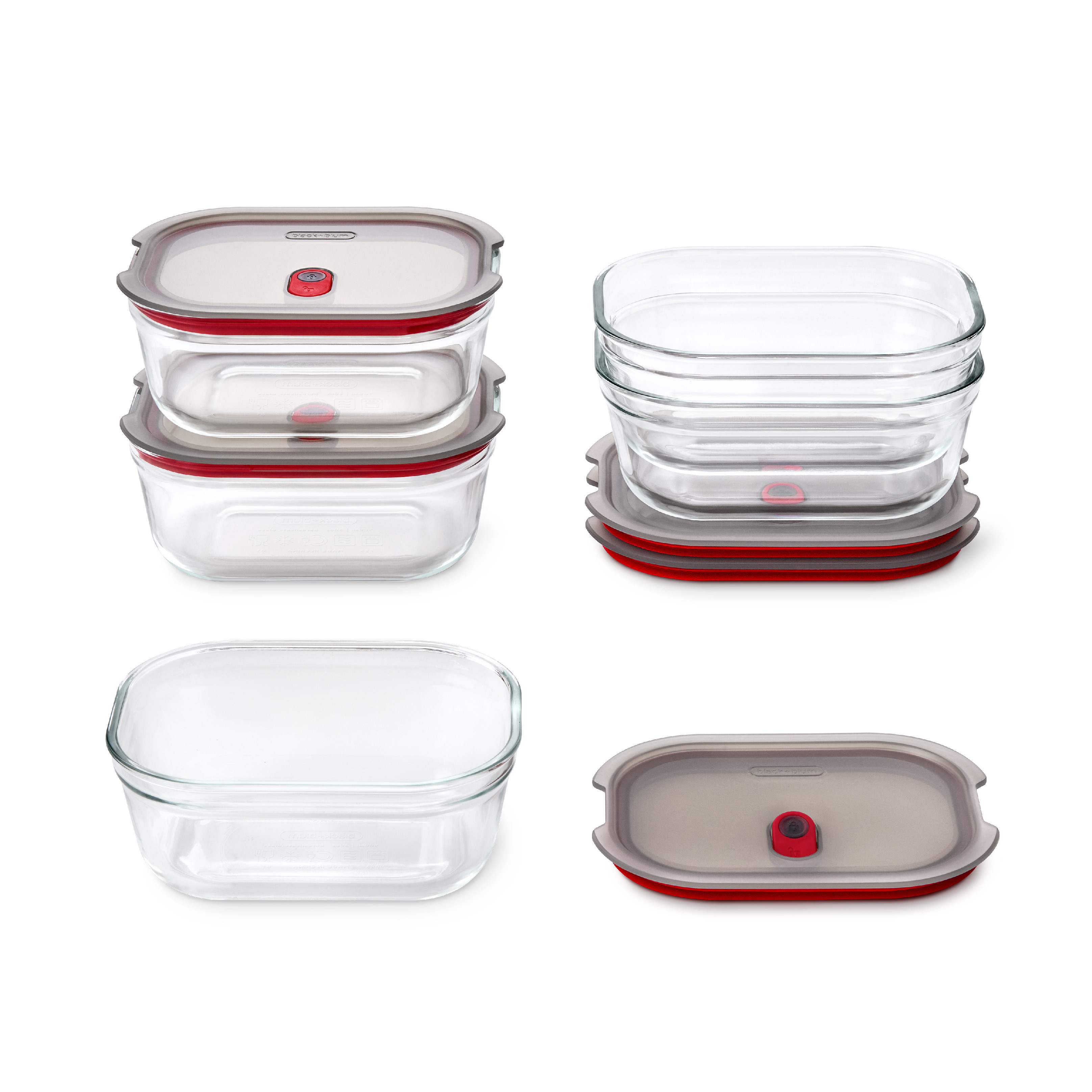 Sada nádob Stack+Nest FBGR-BX-MPACK5, 5x900ml (M)