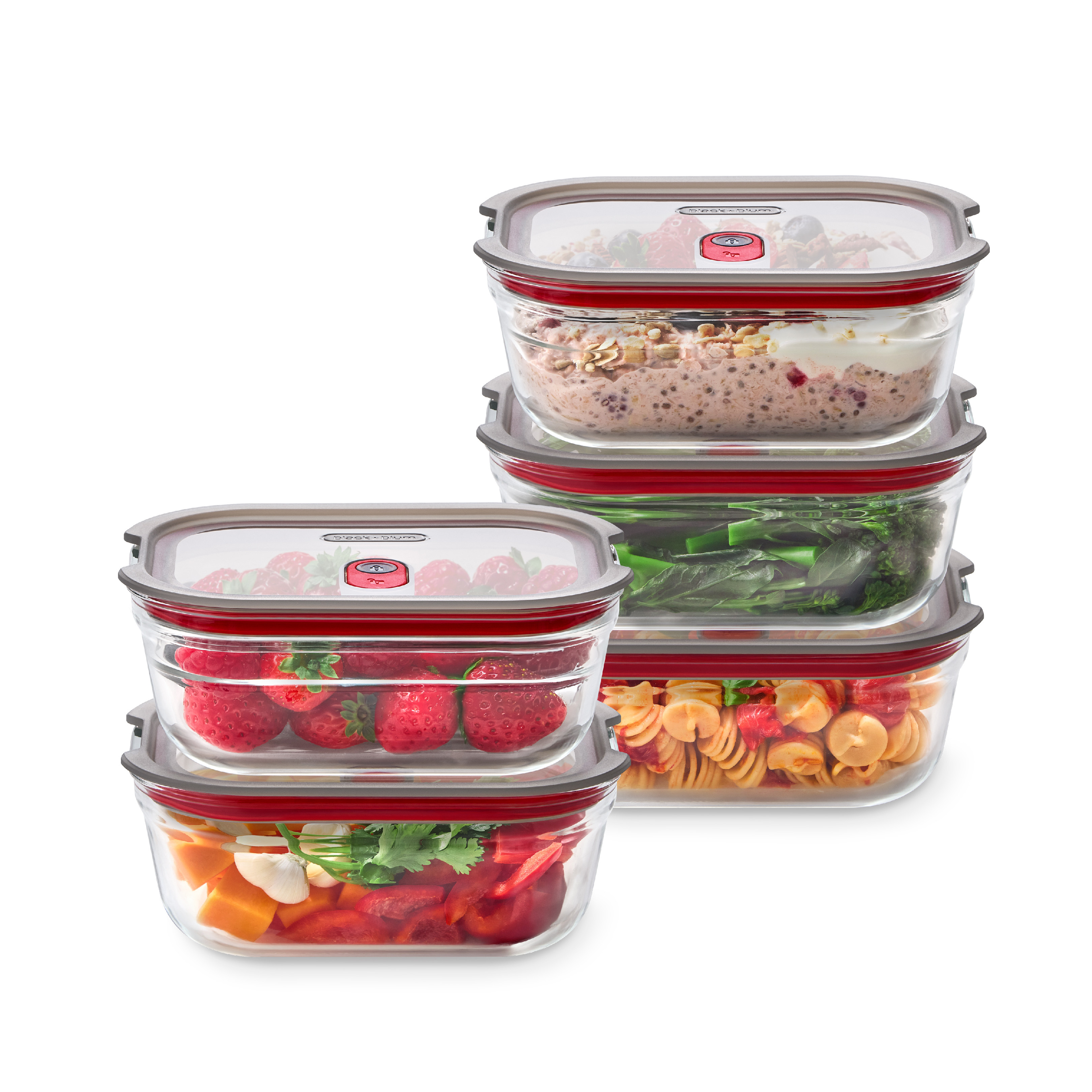 Sada nádob Stack+Nest FBGR-BX-SPACK5, 5x600ml (S)