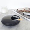 ashtray pebble black melamine 24381B