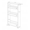 29837 pojizdna police yamazaki tower 3627 slim bila
