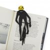 bookmark cyclist black yellow plastic 27764E