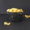 37695 3 snack tray chips black ceramic 27661c