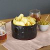 snack tray chips black ceramic 27661D