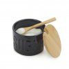 37716 5 sugar bowl sugar black with lid ceramic bamboo 27799e