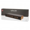 coffee box negro metal bamboo 27815A