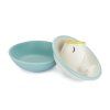 38056 2 snack tray hungry fish blue ceramic 27839d