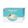 38056 5 snack tray hungry fish blue ceramic 27839a