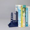 38071 4 bookend lighthouse blue metal 27908b