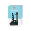 38074 5 bookend lighthouse black metal 27909a