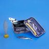 38313 2 snack fork anchois x6 metal box tin 27973b