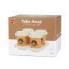 39063 1 coffee cup set take away brown porcelain 27833a