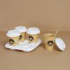 39063 2 coffee cup set take away brown porcelain 27833b2