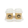 coffee cup set take away brown porcelain 27833D