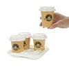 39063 6 coffee cup set take away brown porcelain 27833d2