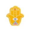 39066 4 vase hamsa yellow ceramic 27917d