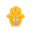 vase hamsa yellow ceramic 27917D