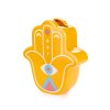 vase hamsa yellow ceramic 27917D2