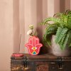 vase hamsa red ceramic 27918C