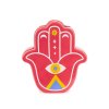 vase hamsa red ceramic 27918D