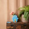 vase hamsa blue ceramic 27919C