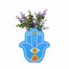 vase hamsa blue ceramic 27919E