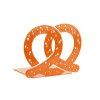 39081 4 bookend pretzel brown metal 28079d