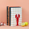 39084 2 bookend lobster red metal 28080b