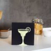 napkin holder cocktail lime metal 28081C