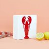 napkin holder lobster red metal 28084B