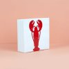 napkin holder lobster red metal 28084B2