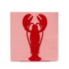 napkin holder lobster red metal 28084E2