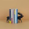 39099 2 bookend moose black metal 28126b