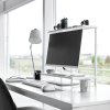 Dvoupatrový stojan k monitoru YAMAZAKI Tower 1302, bílý