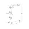 39219 multifunkcni vozik s kosiky yamazaki tower 10015 bily