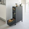 Multifunkční vozík s košíky YAMAZAKI Tower 10016, černý