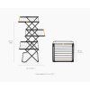 AirFrame™ 16m Folding Airer with Long Garment Hanging Rails Dimensions (5000024) full