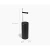 EasyStore™ Matt Black Concealed Toilet Roll Holder Dimensions (7000006) full