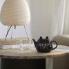 teapot wake cat black ceramic 28143C4