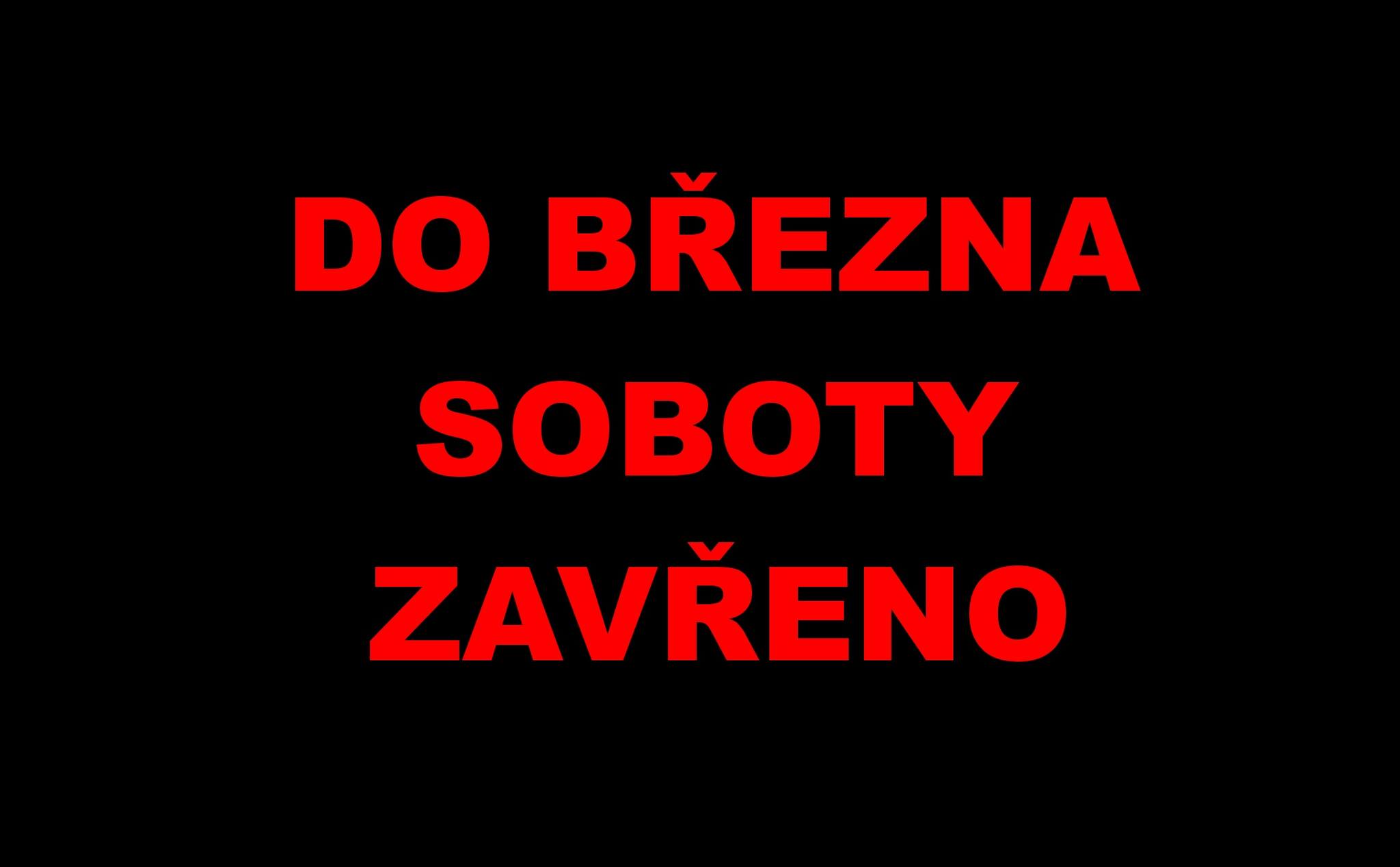soboty zavřeno