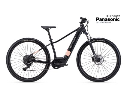 Horské elektrokolo CTM RUBY GX 29", matná černá/ lesklá růžová