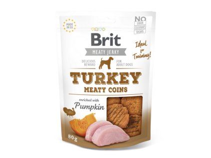 Brit Jerky Turkey Meaty Coins 80g
